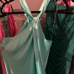 BNWT A New Day Slip Dress halter neckline aqua green XL